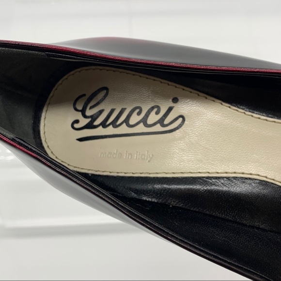 Gucci Women’s Old Wimbledon Cherry Nero Stiletto Heels Pumps 6.5 - Picture 12 of 14
